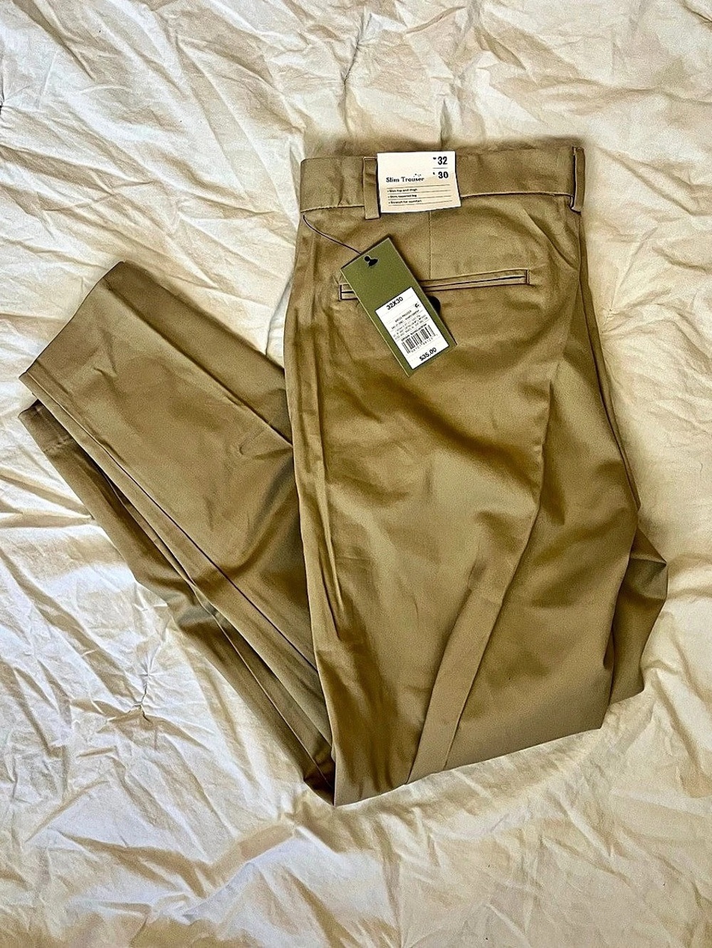Goodfellow & Co. Slim Trousers Beige khaki brown 32x30 NWT Chinos